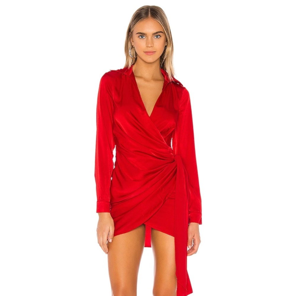Sophie Draped Mini Dress in Red
superdown
